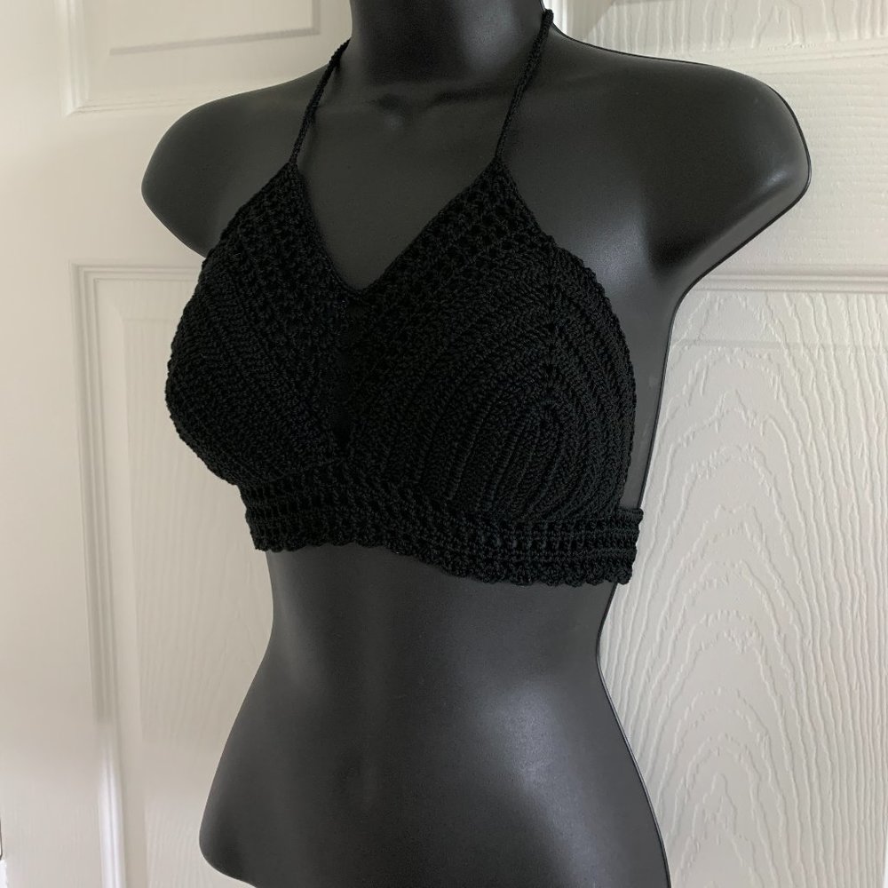 Handmade Women's Crochet Bralette, Size S